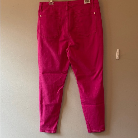 Judy Blue Hot Pink Ankle Jeans Size 15/32 - Picture 6 of 11